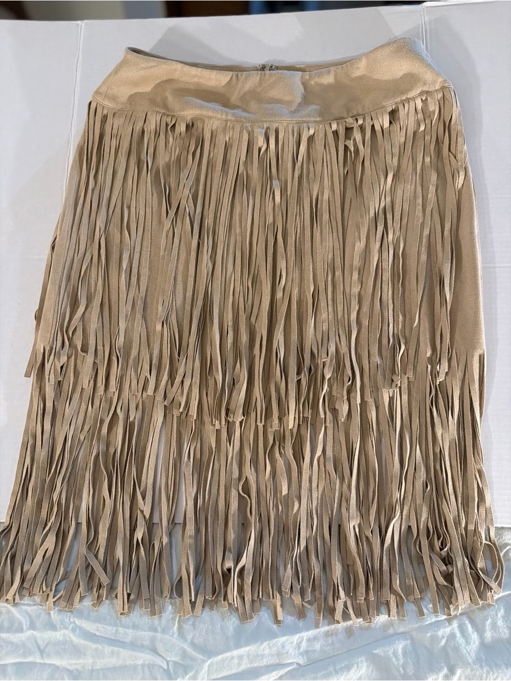 #169 Vocal Women’s beautiful tan skirt with Fringe